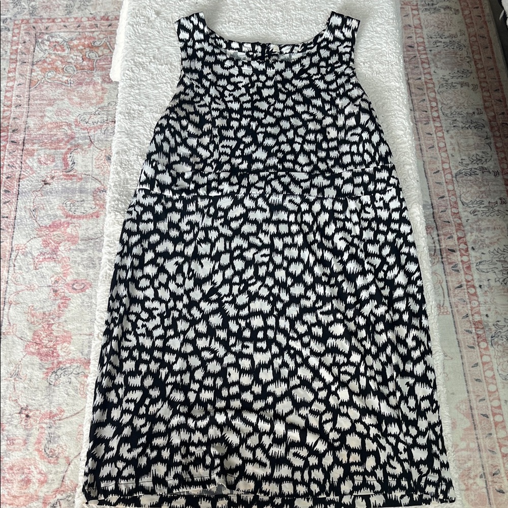 Stylish Black and White Patterned Dress